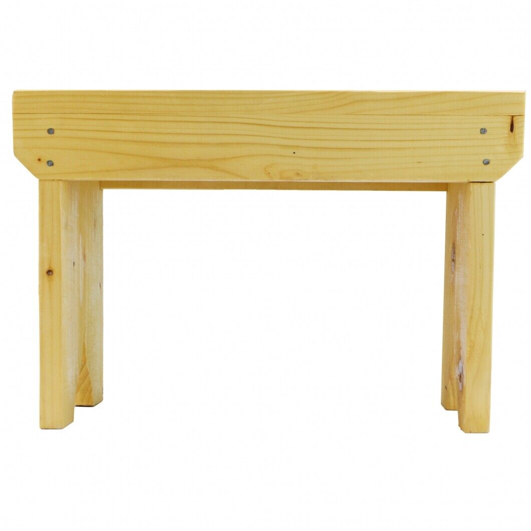 Natural Wooden Step Stool Rustic Shabby Chic Rectangle Seat Multiple Scandinavia