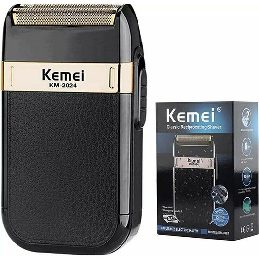 Men's Waterproof Reciprocating Razor Shaver Cordless Electric USB Rechargeable