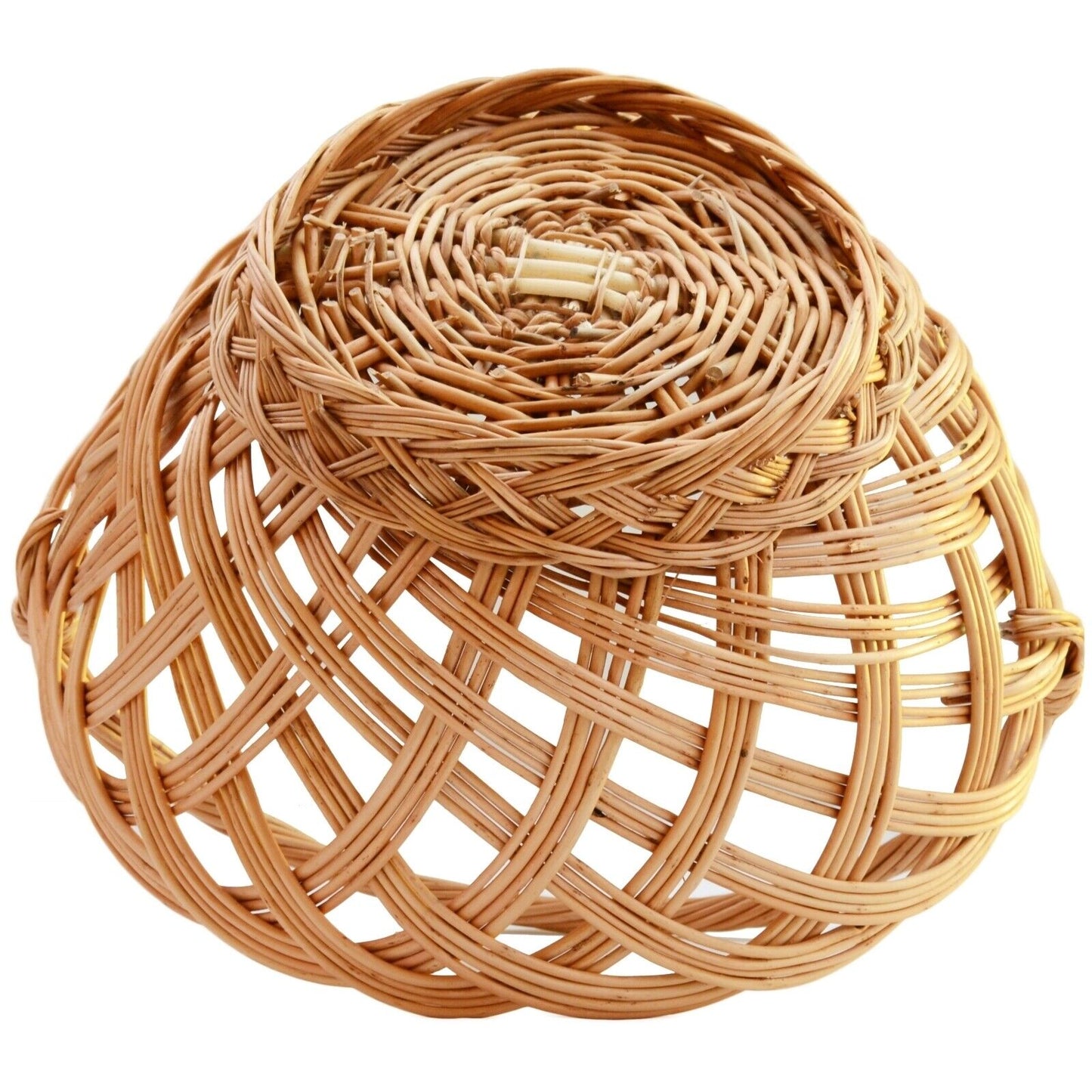 Handmade Large woven bread basket Wicker Fruit Storage hamper with handle