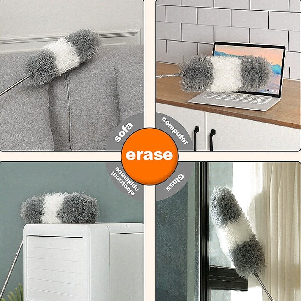 Extendable Feather Duster Long Telescopic Duster Magic Static Duster Brush 245cm