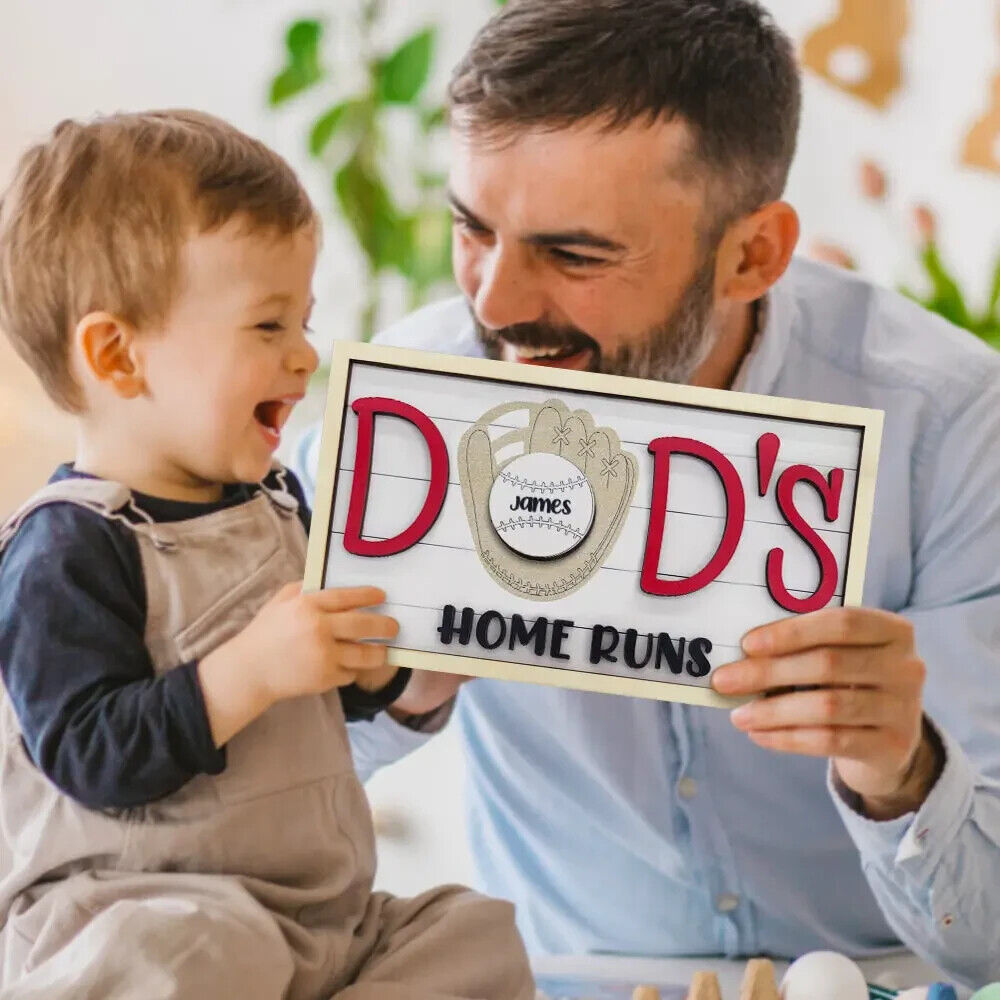 Father`s day Gift, DADDY SIGN, Personalised Baseball , Dad Gift, Novelty, Plaque