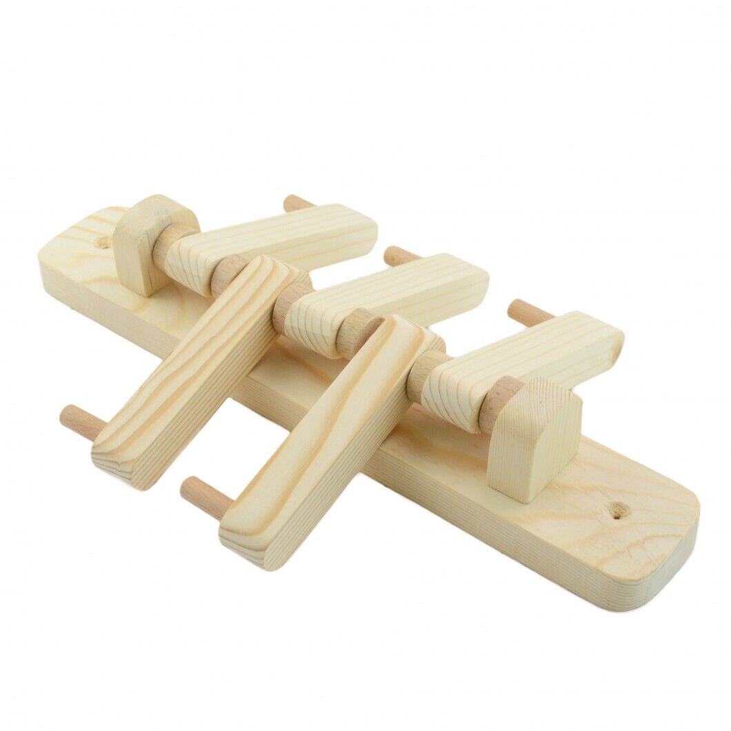 Wooden Coat Rack Mounted Space Saving ECO Friendly Handmade Hook 5 Hooks