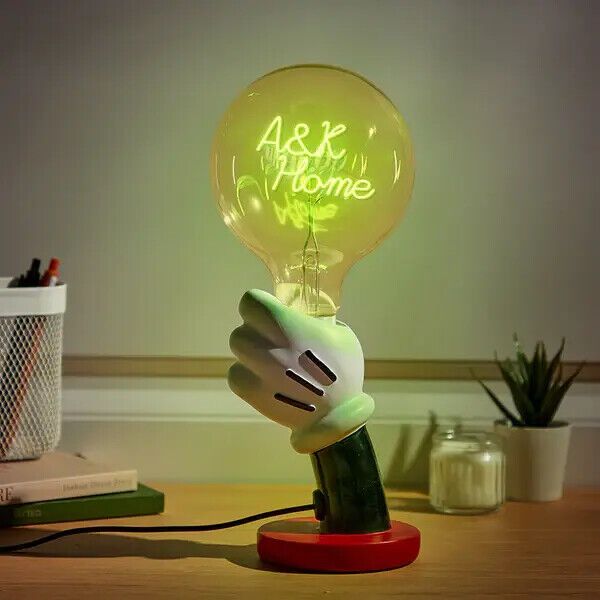 Personalised Filament Modeling LED Bulb Table Lamp Decorative Gift Custom Text