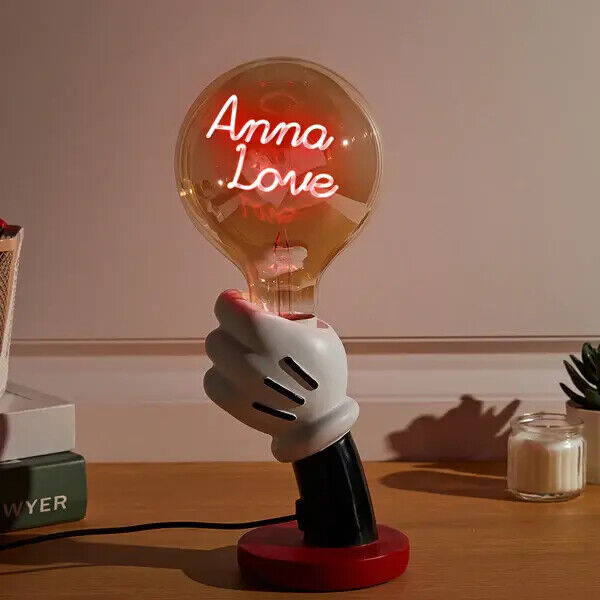 Personalised Filament Modeling LED Bulb Table Lamp Decorative Gift Custom Text