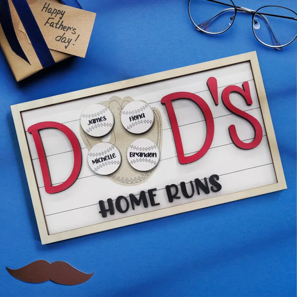 Father`s day Gift, DADDY SIGN, Personalised Baseball , Dad Gift, Novelty, Plaque