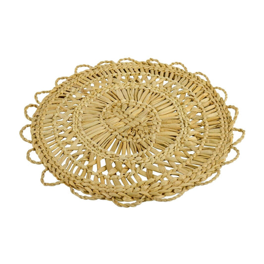 Set of  Handmade Woven Placemats Coasters Traditional Dining Table Place Mats