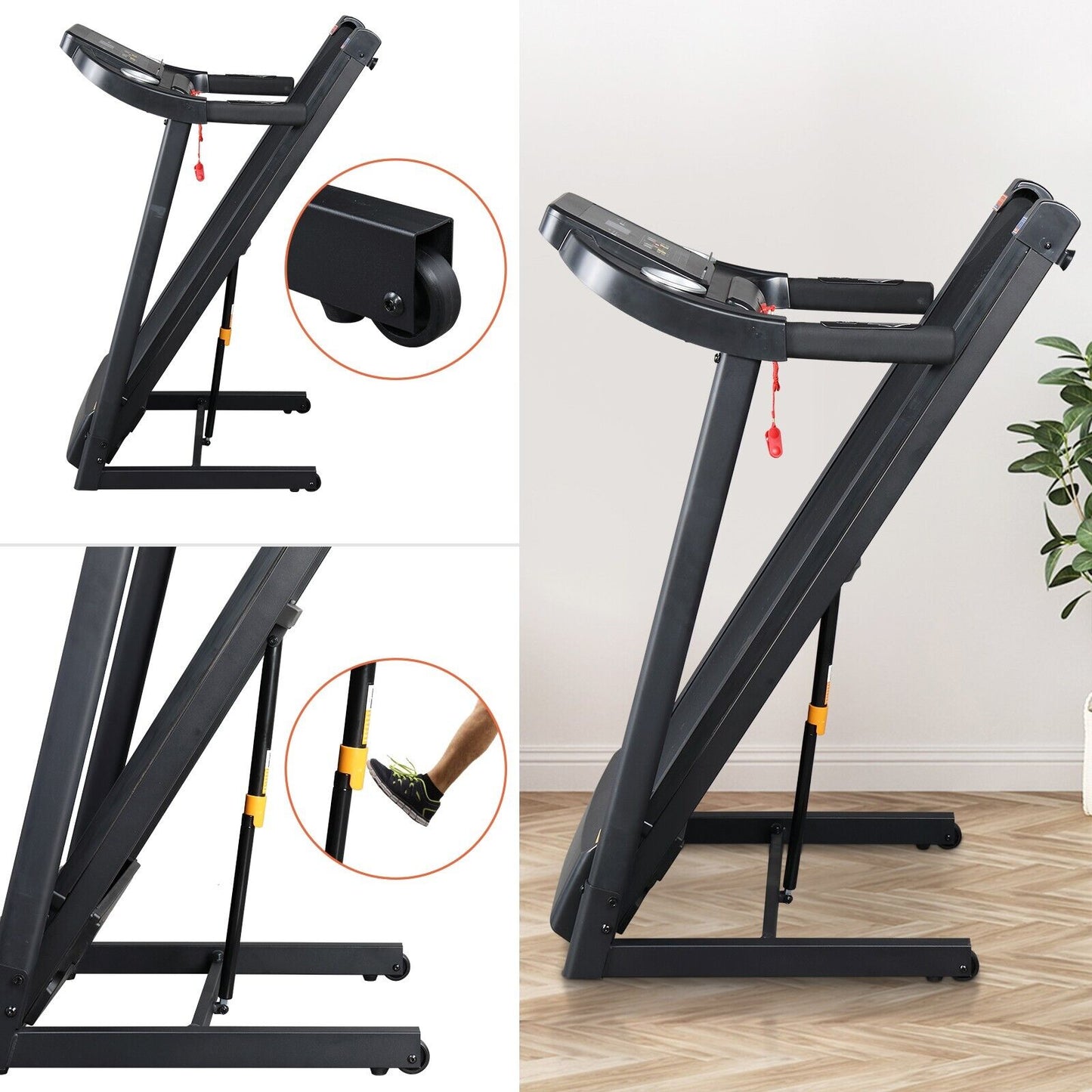 Treadmill Running Adjustable Electric Bluetooth Speakers Folding Machine
