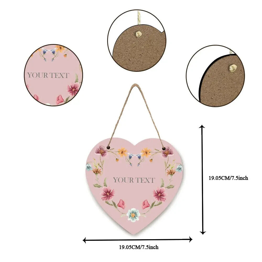 PERSONALISED WATERCOLOUR FLORAL  SIGN DOORPLATE CUSTOM BEDROOM SIGN DECORATION