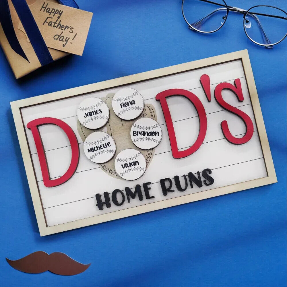 Father`s day Gift, DADDY SIGN, Personalised Baseball , Dad Gift, Novelty, Plaque
