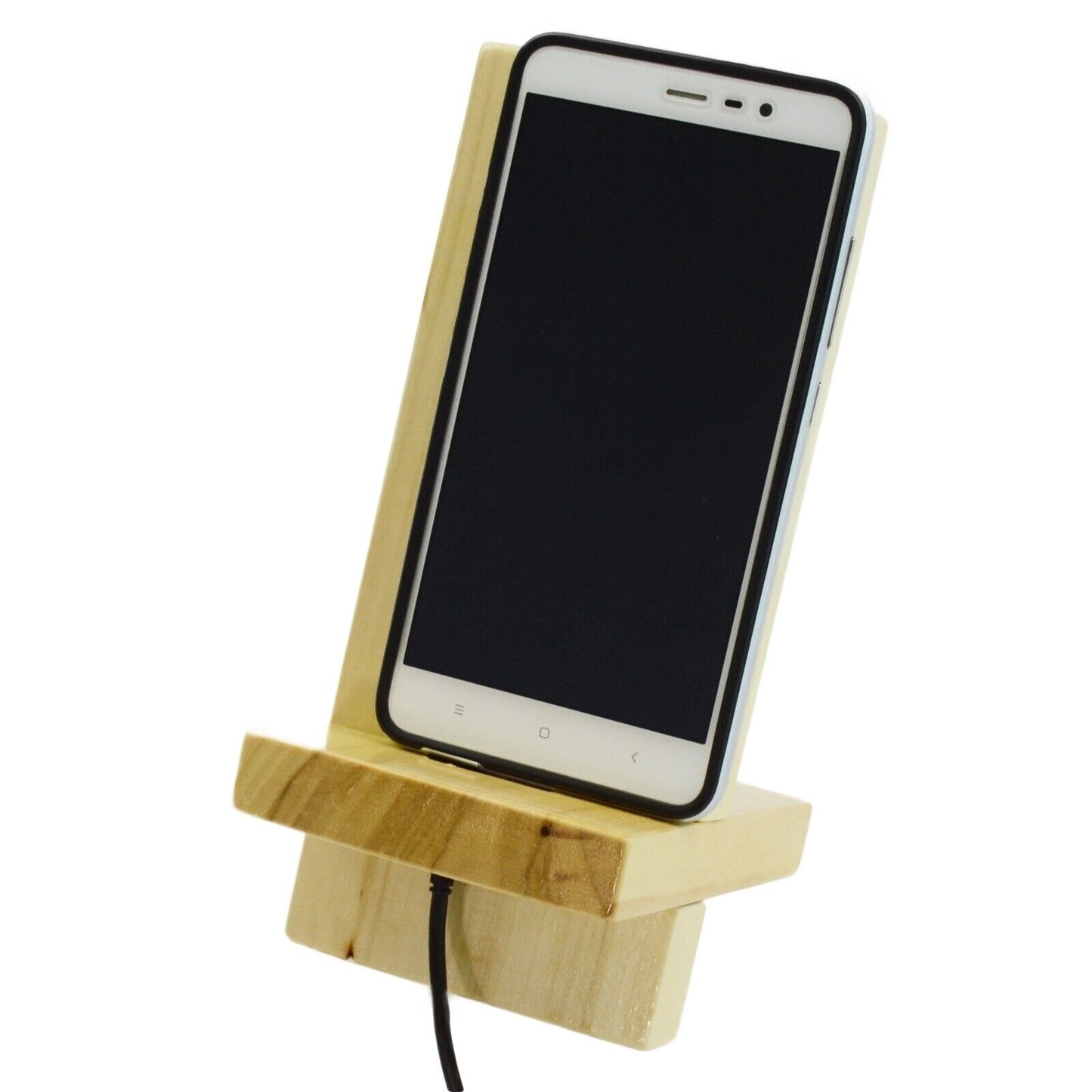 Handmade Wood Natural Dock Stand Holder For Apple iPhone iPad Phones Samsung