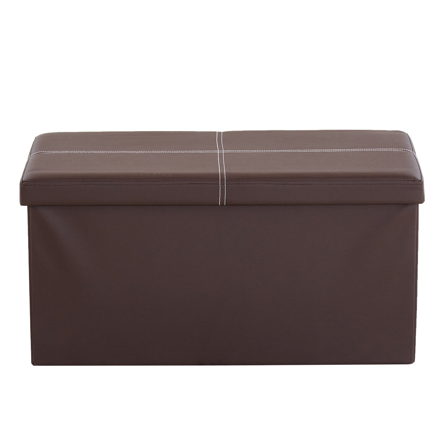Folding Ottoman Storage Box Pouffe Seat Stool Home Chair Foot stool Bench LINEN