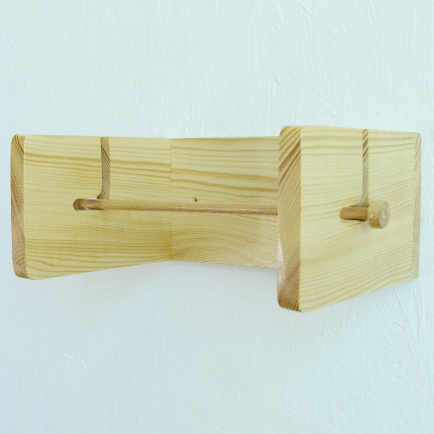 Kitchen Roll Holder Pine Wooden Wall Mounted Paper Roll Towel Dispenser Rustic
