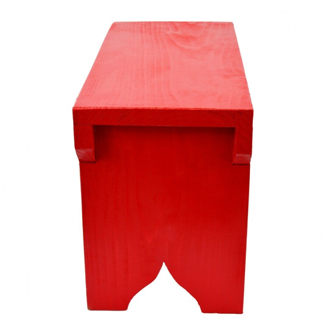 Natural Wooden Step Stool Rustic Shabby Chic Rectangle Seat Multiple Scandinavia