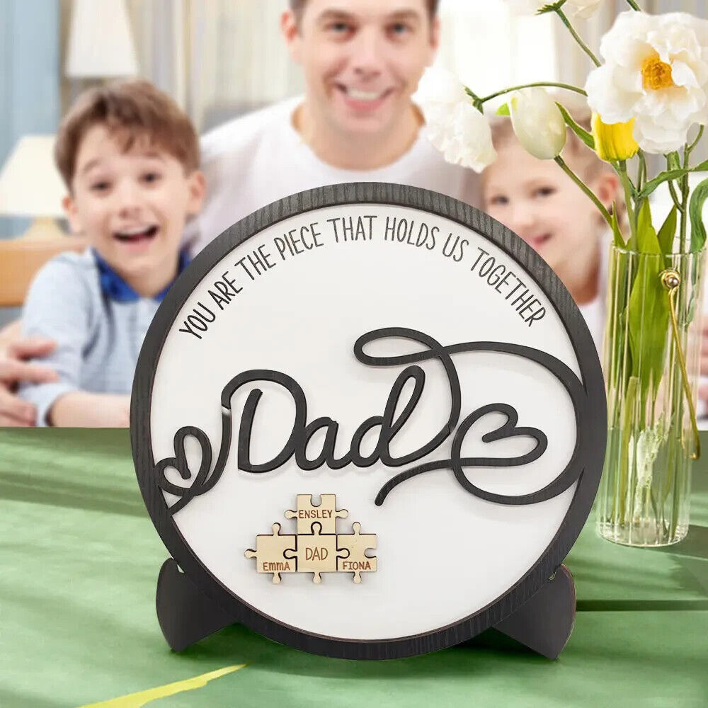 Personalised Puzzle Pieces Names Dad You Are the Piece that Holds Us Together