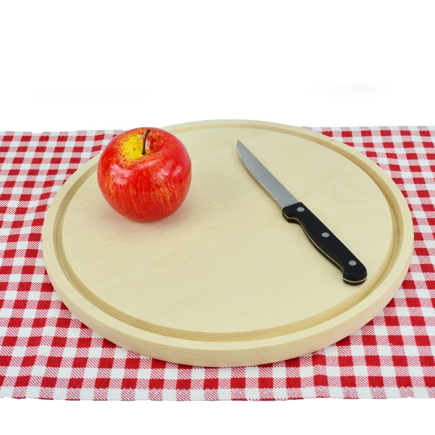 Handmade Round circular wooden board serving pizza chopping wood Eco Friendly