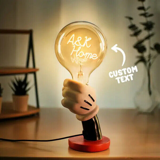 Personalised Filament Modeling LED Bulb Table Lamp Decorative Gift Custom Text