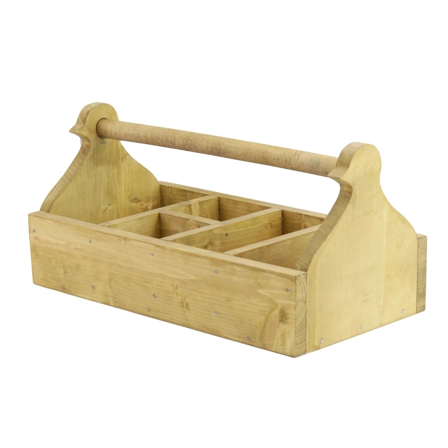 Handmade Wooden Caddy Carrier For Fresh Eggs Bottles T Bags Multipurpose Rustic