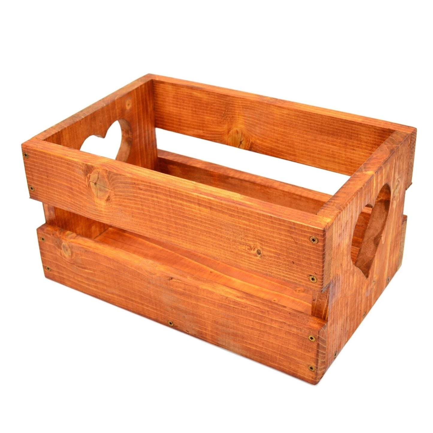 Heart Shaped Box Wooden Fruit Wine Storage Crate Unique Home Decor  Organiser