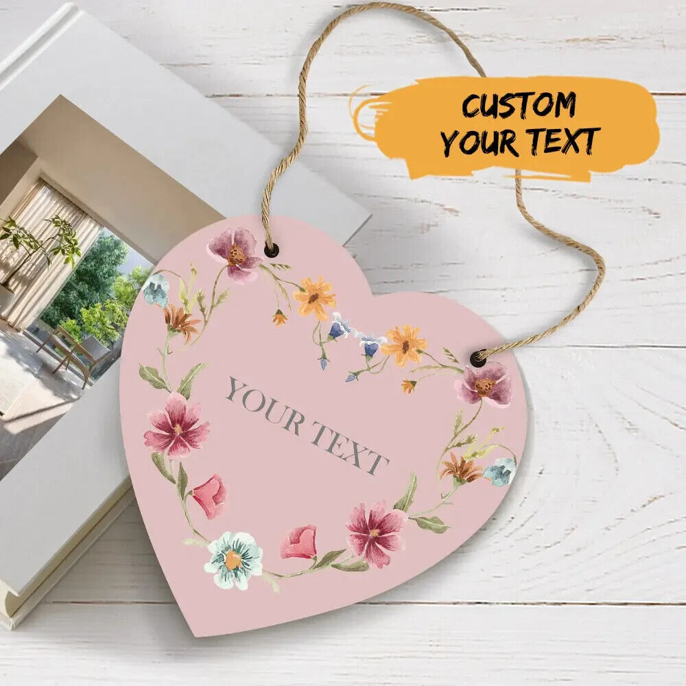 PERSONALISED WATERCOLOUR FLORAL  SIGN DOORPLATE CUSTOM BEDROOM SIGN DECORATION