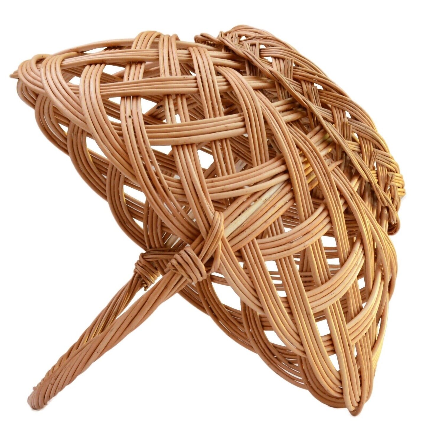Handmade Large woven bread basket Wicker Fruit Storage hamper with handle