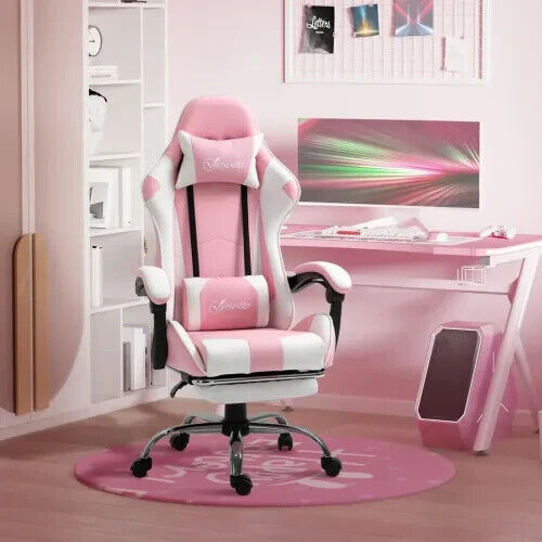 Gaming Chair Recliner Swivel Office Ergonomic Lumber PC Computer Desk Chairs