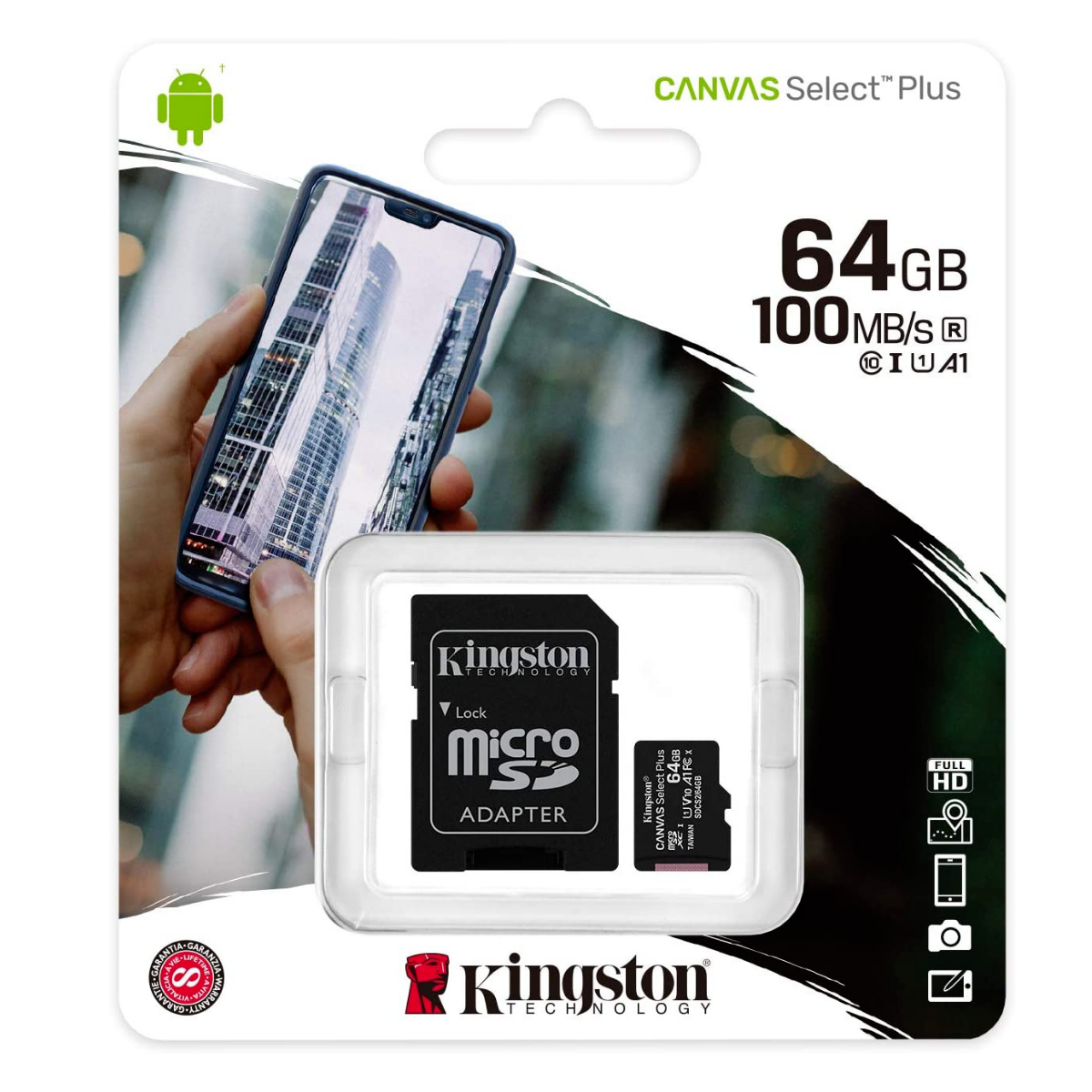 Kingston Micro SD Card 32GB 64GB 128GB 256 Class 10 SDXC Phone Memory & Adapter