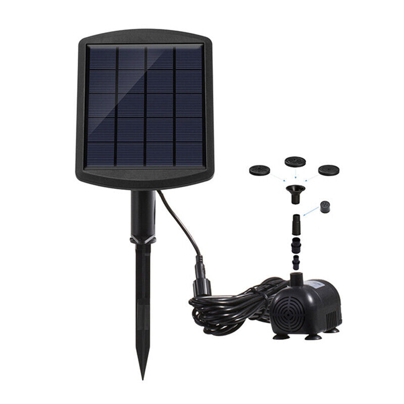 5W 400L/H Solar Panel Powered Water Pump Garden Pool Pond Fish Aquarium Fountain