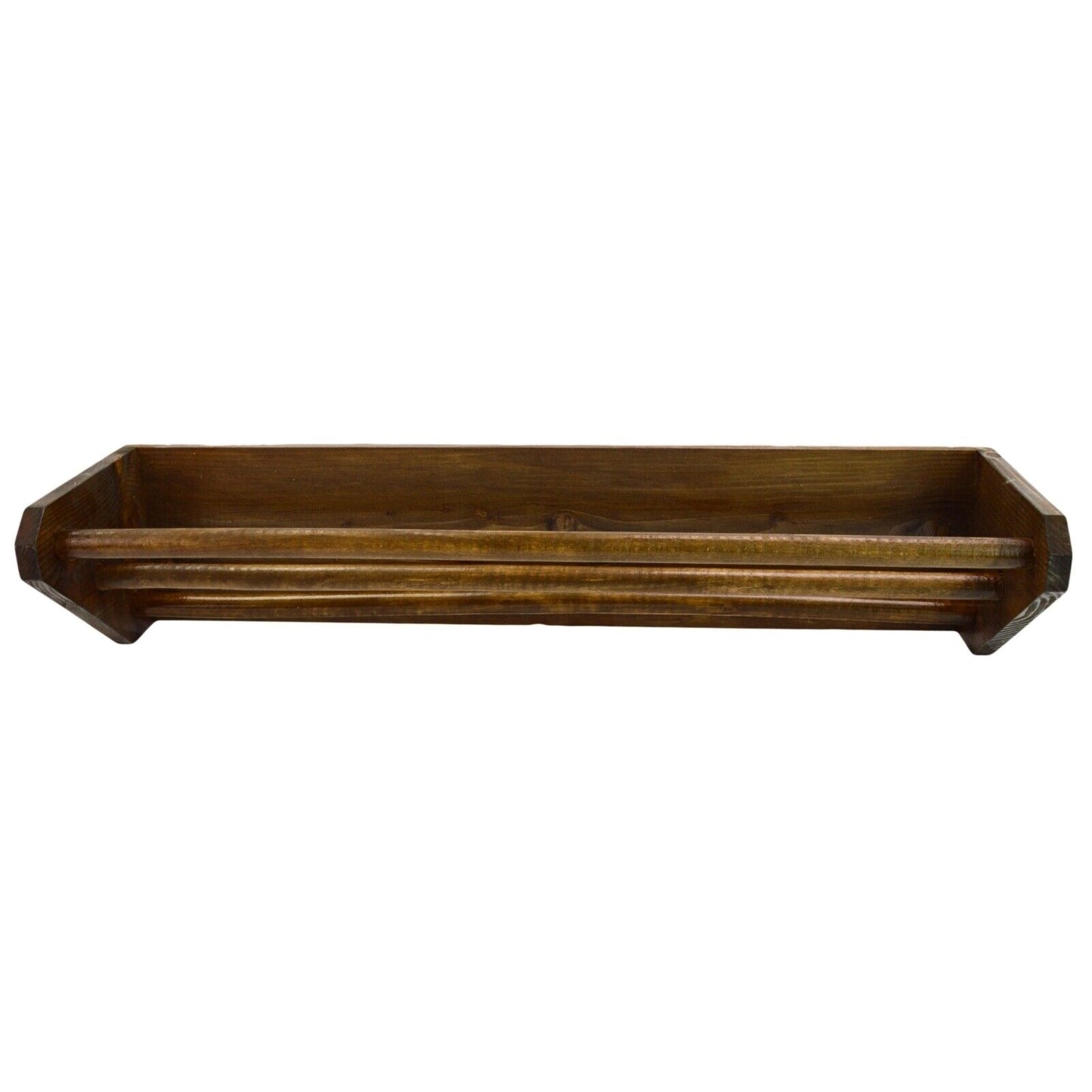 Wall Mounted Floating Shoe Footwear Rack Organizer Wooden Storage Shelf Stand