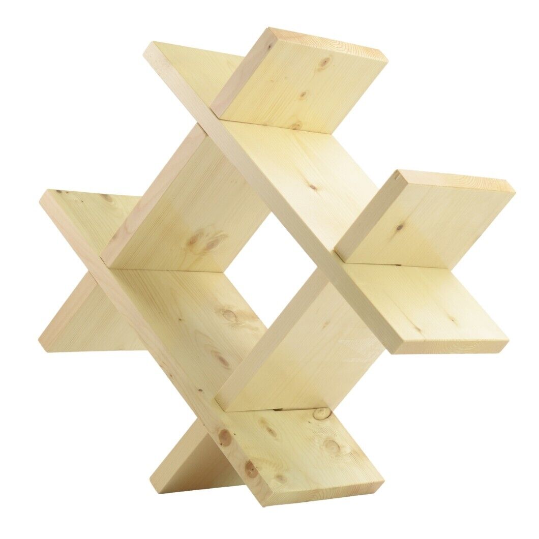 Handmade Wooden Bookcase Bookshelf Storage Shelf Unit Display Stand Wall