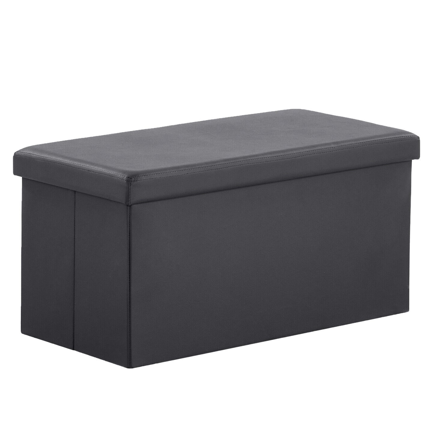 Folding Ottoman Storage Box Pouffe Seat Stool Home Chair Foot stool Bench LINEN