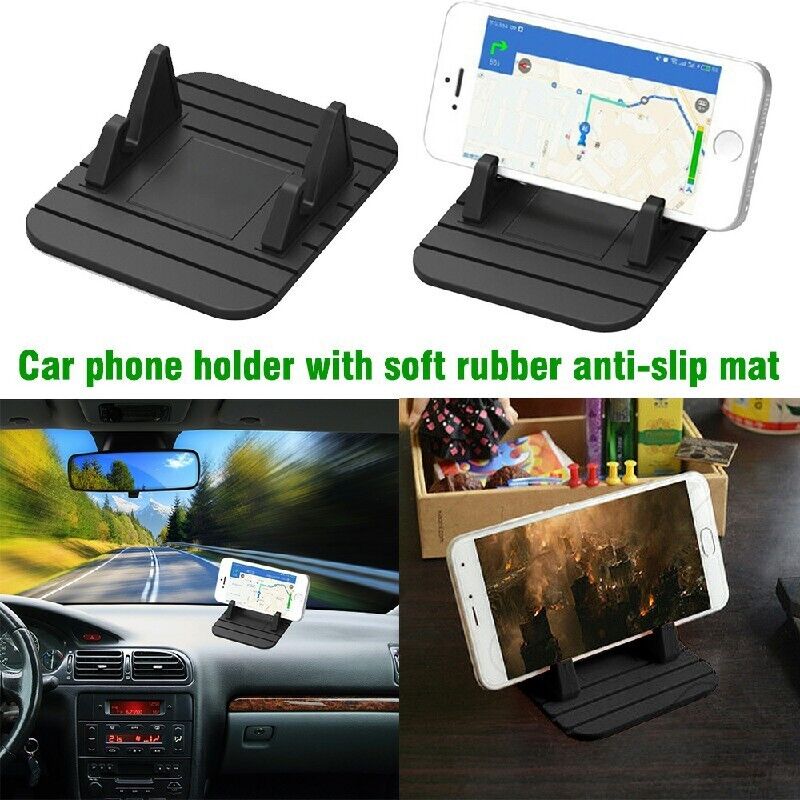 Car Dashboard Non-slip Mat Rubber Mount Holder Pad Mobile Phone Stand Accessory