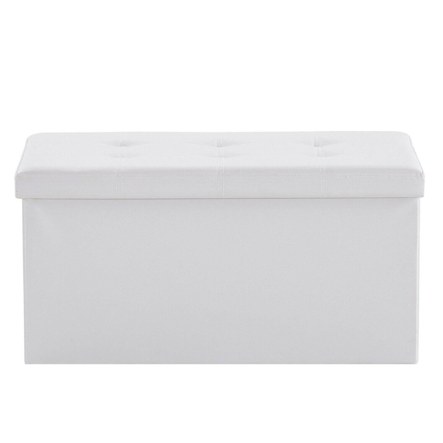 Folding Ottoman Storage Box Pouffe Seat Stool Home Chair Foot stool Bench LINEN