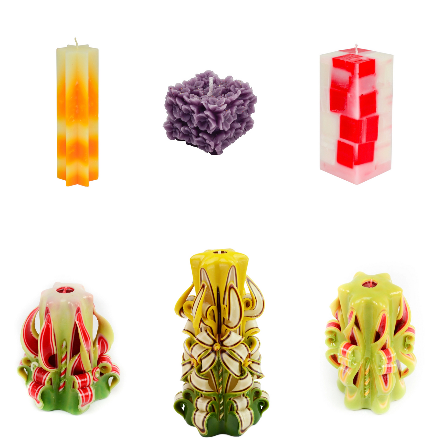 Valentines Day Hand Carved candle decor candle home Vivid Colour Creative Design