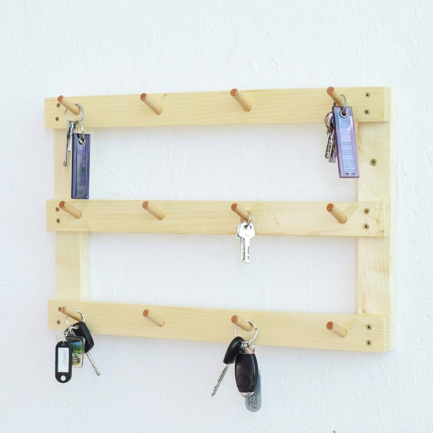 Handmade Rustic Wooden Rack Key Holder Wall Rack Shabby Chic Eco Friendly