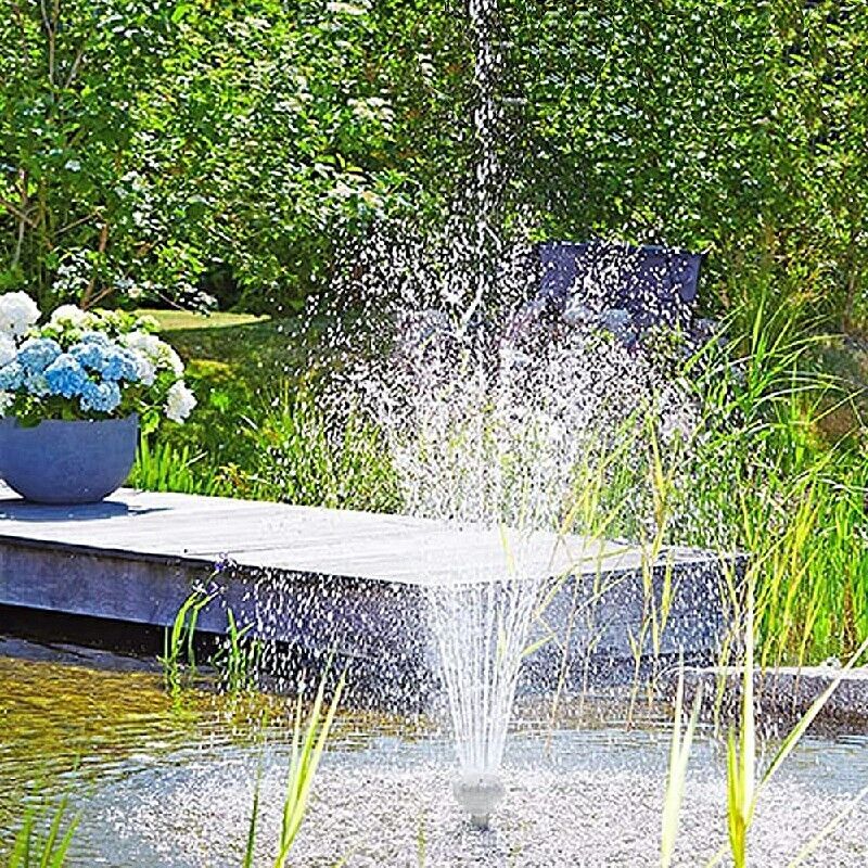 7W Solar Powered Fountain Coloured LED Water Pump with 11 Nozzles Garden UKStock