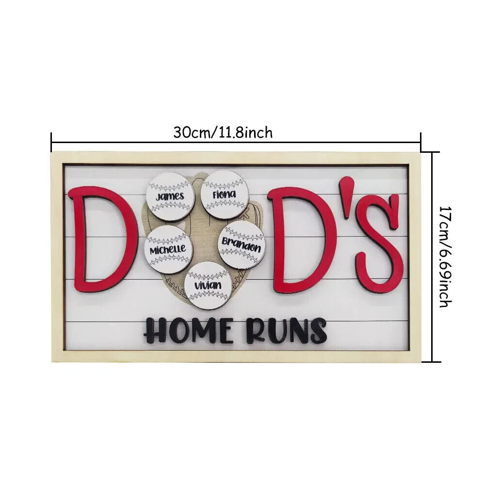 Father`s day Gift, DADDY SIGN, Personalised Baseball , Dad Gift, Novelty, Plaque