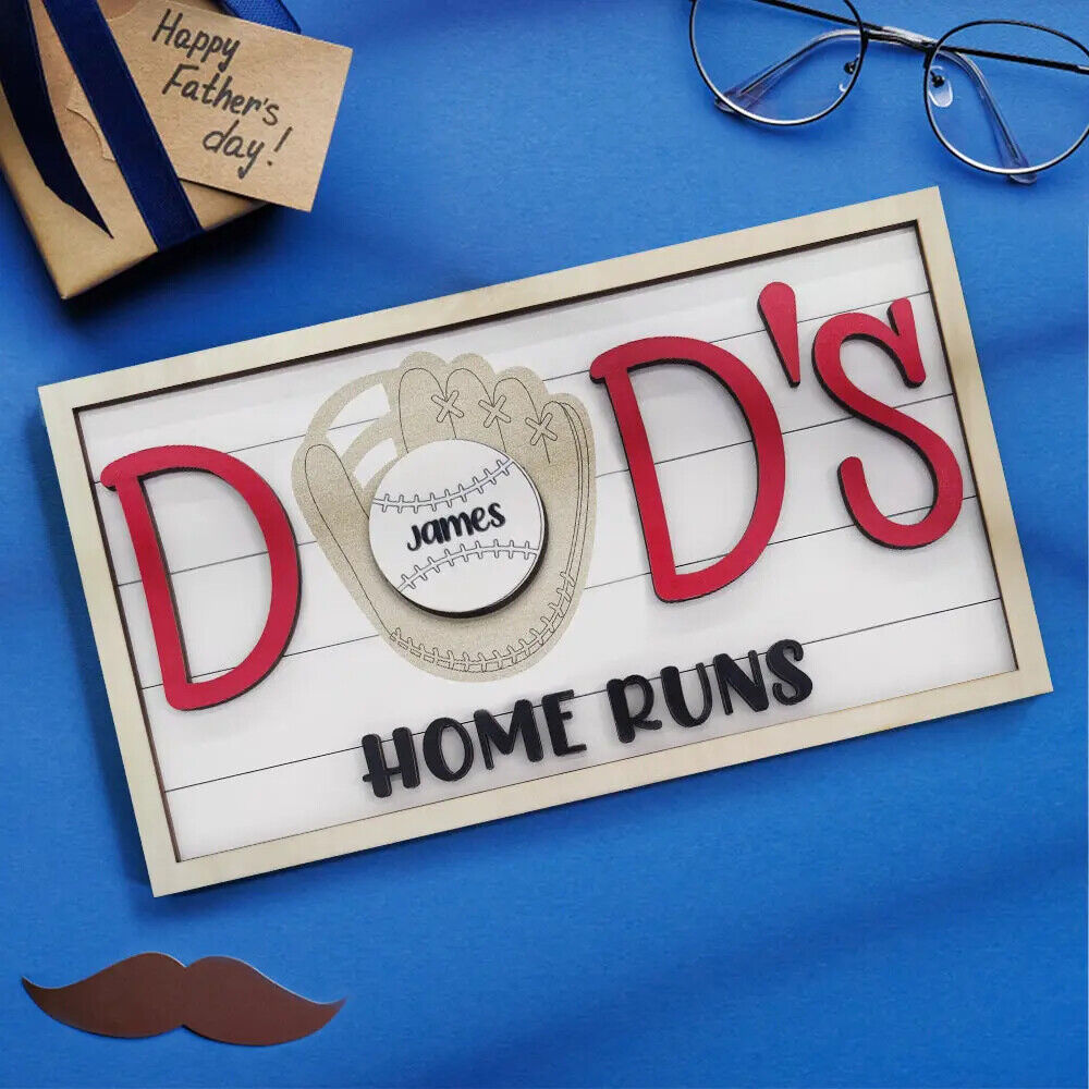 Father`s day Gift, DADDY SIGN, Personalised Baseball , Dad Gift, Novelty, Plaque