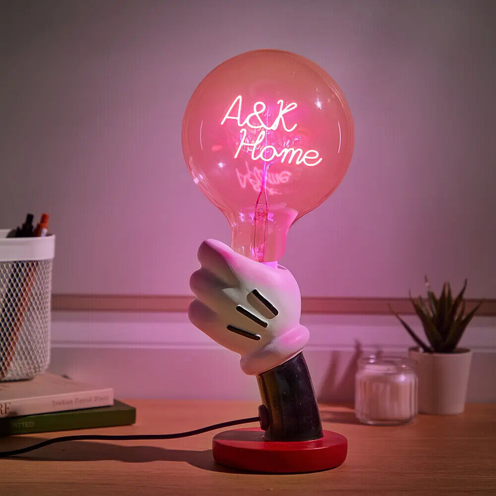 Personalised Filament Modeling LED Bulb Table Lamp Decorative Gift Custom Text