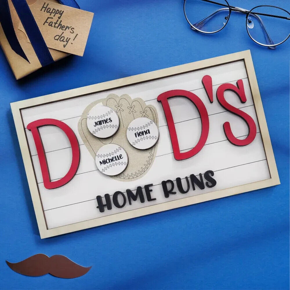 Father`s day Gift, DADDY SIGN, Personalised Baseball , Dad Gift, Novelty, Plaque