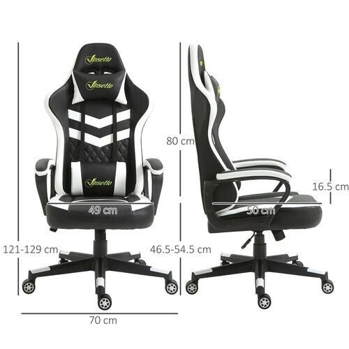 Gaming Chair Recliner Swivel Office Ergonomic Lumber PC Computer Desk Chairs