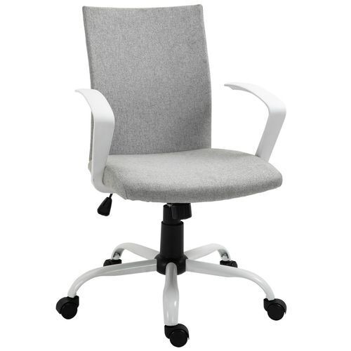 Office Chair Adjustabl Swivel Office Flexible Grey/White PC Computer Desk Chairs