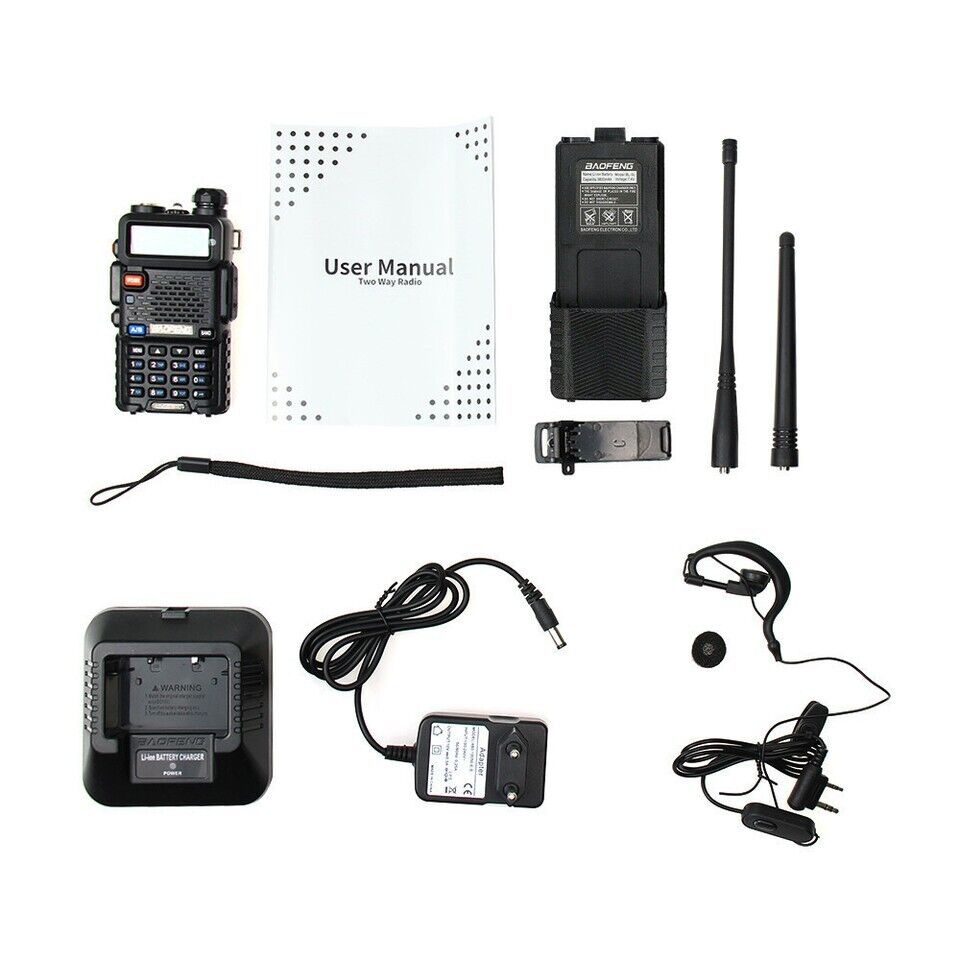 BAOFENG UV-5R III TRI-BAND V/UHF WALKIE TALKIE LONG RANGE TWO WAY HAM RADIO LOT