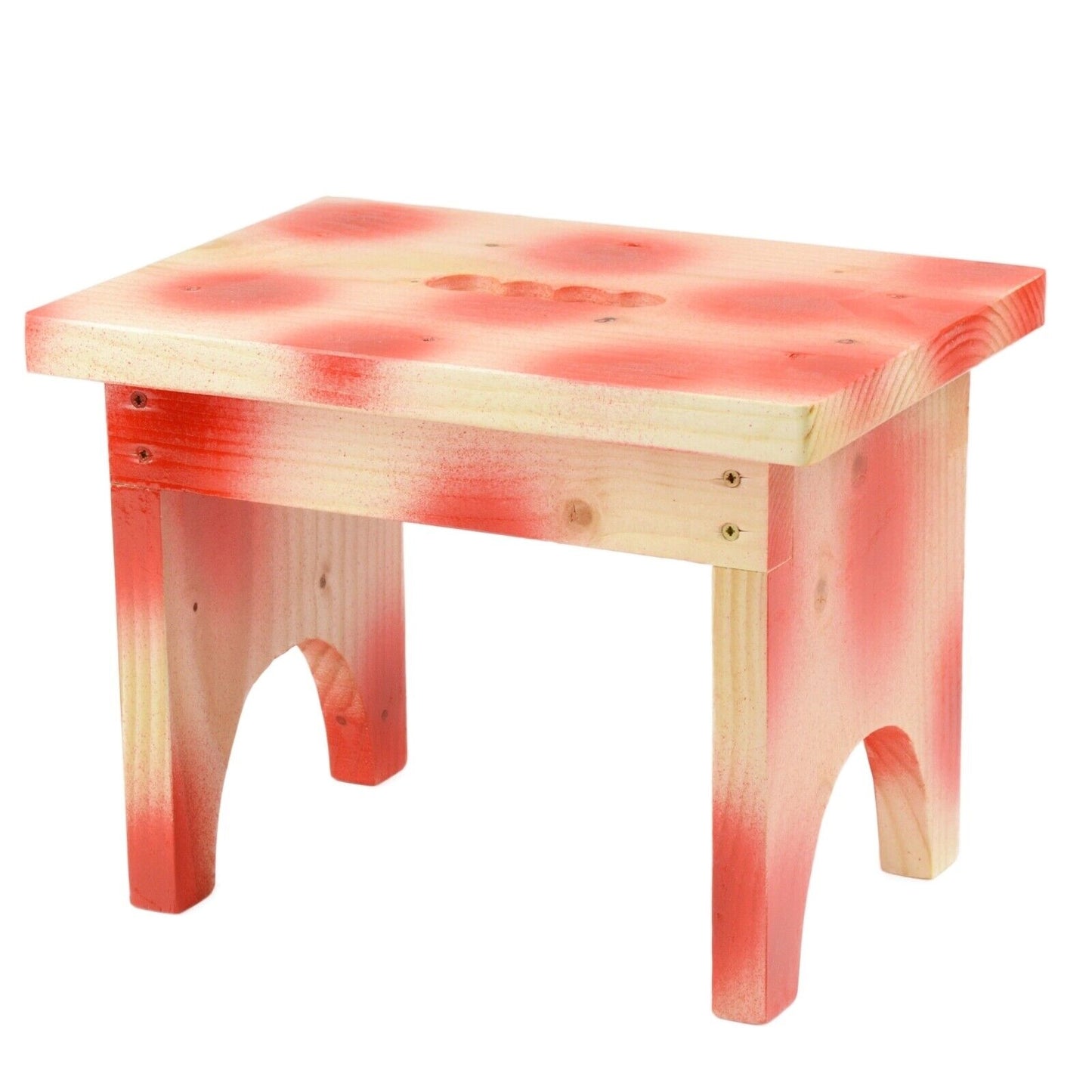 Kids Colourful Solid Wood Wooden Eco Friendly Stool Child Toddler Children