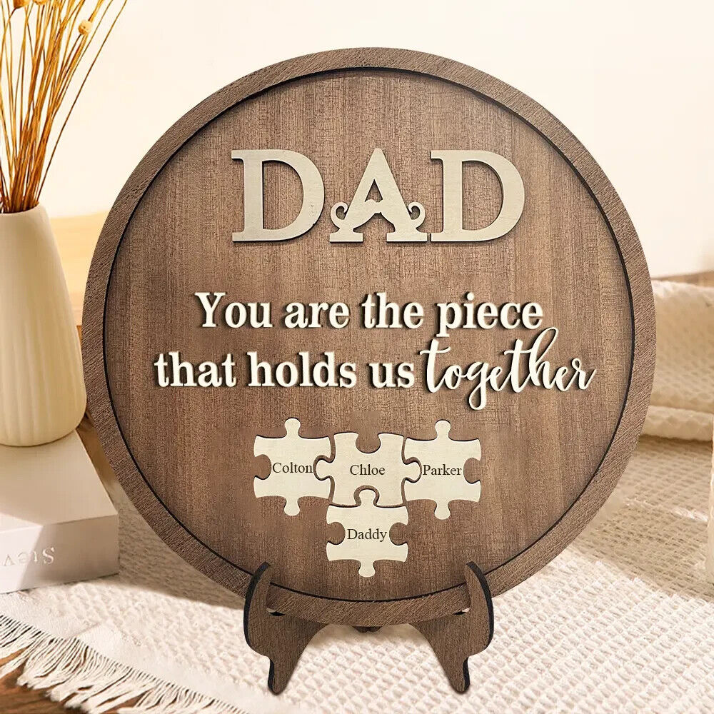 Personalised Fathers Day Puzzle Frame You Are the Piece that Holds Us Together