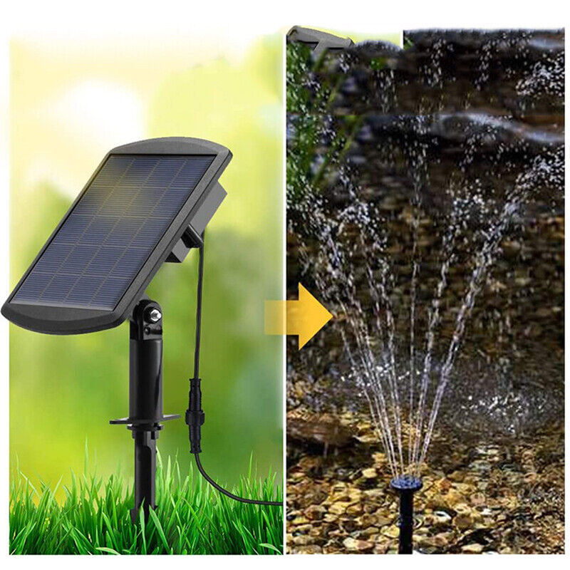 5W 400L/H Solar Panel Powered Water Pump Garden Pool Pond Fish Aquarium Fountain