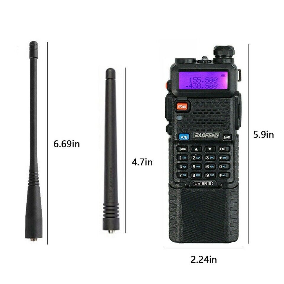 BAOFENG UV-5R III TRI-BAND V/UHF WALKIE TALKIE LONG RANGE TWO WAY HAM RADIO LOT