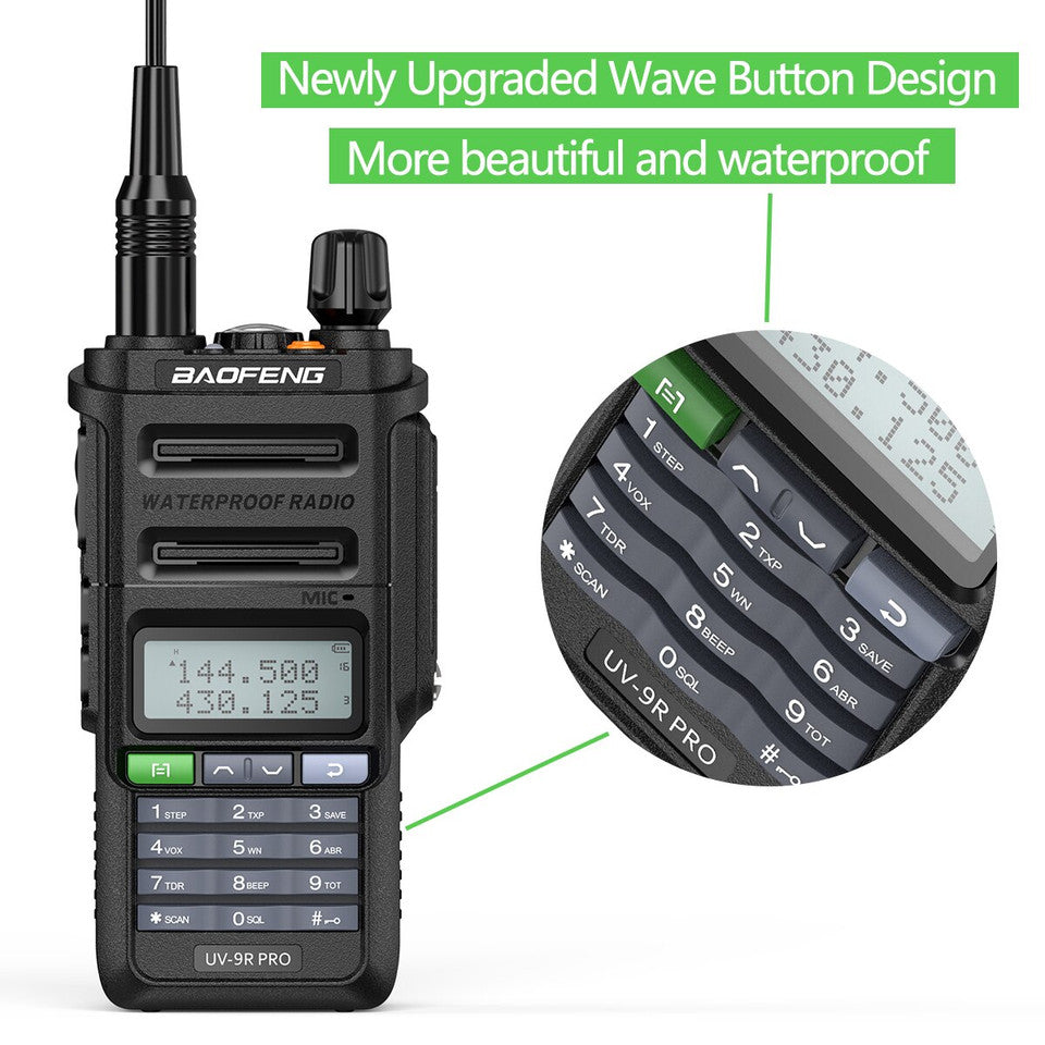 Baofeng UV 9R PRO Waterproof  UHF/VHF 8W Long Range Radio Walkie Talkie + Earpce
