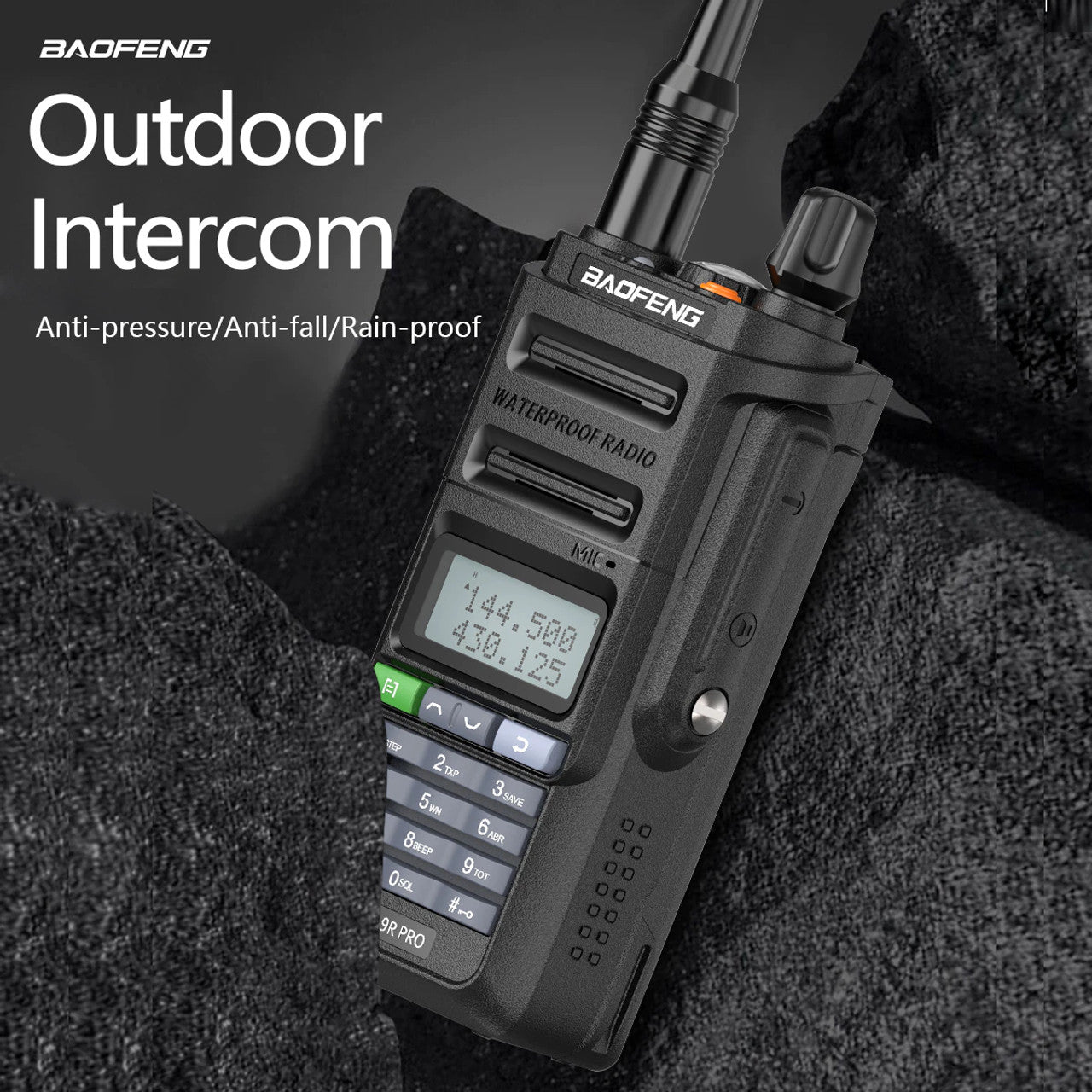 Baofeng UV 9R PRO Waterproof  UHF/VHF 8W Long Range Radio Walkie Talkie + Earpce