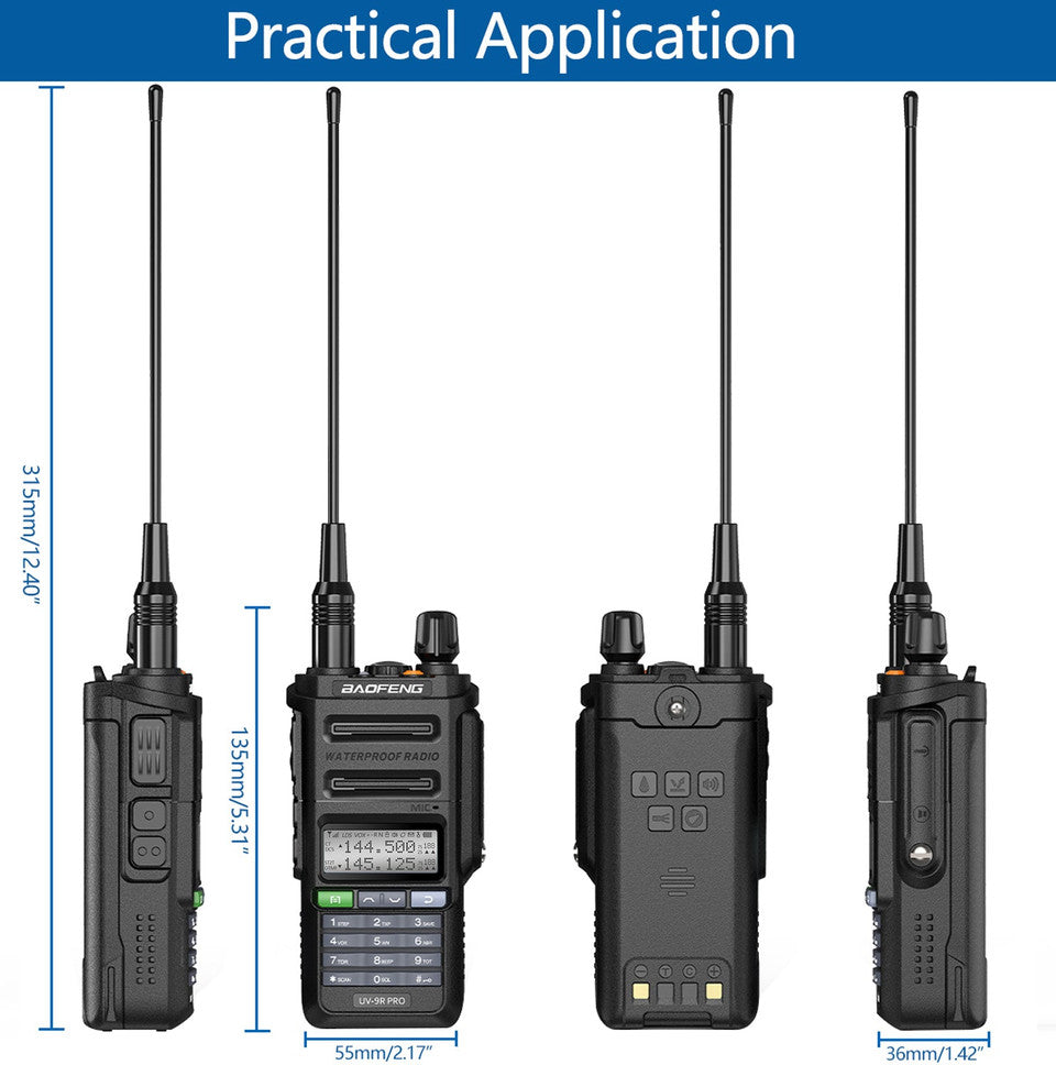 Baofeng UV 9R PRO Waterproof  UHF/VHF 8W Long Range Radio Walkie Talkie + Earpce