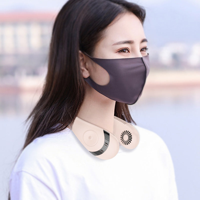 5000mah Bladeless Rechargeable Air Cool Portable Lazy Powerful Neck Fan Neckband
